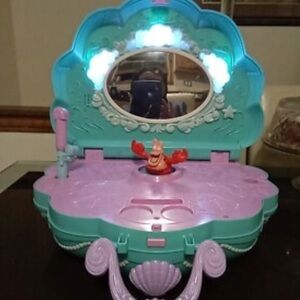 Kids Light-Up Mermaid Vanity Playset - Teal & Purple